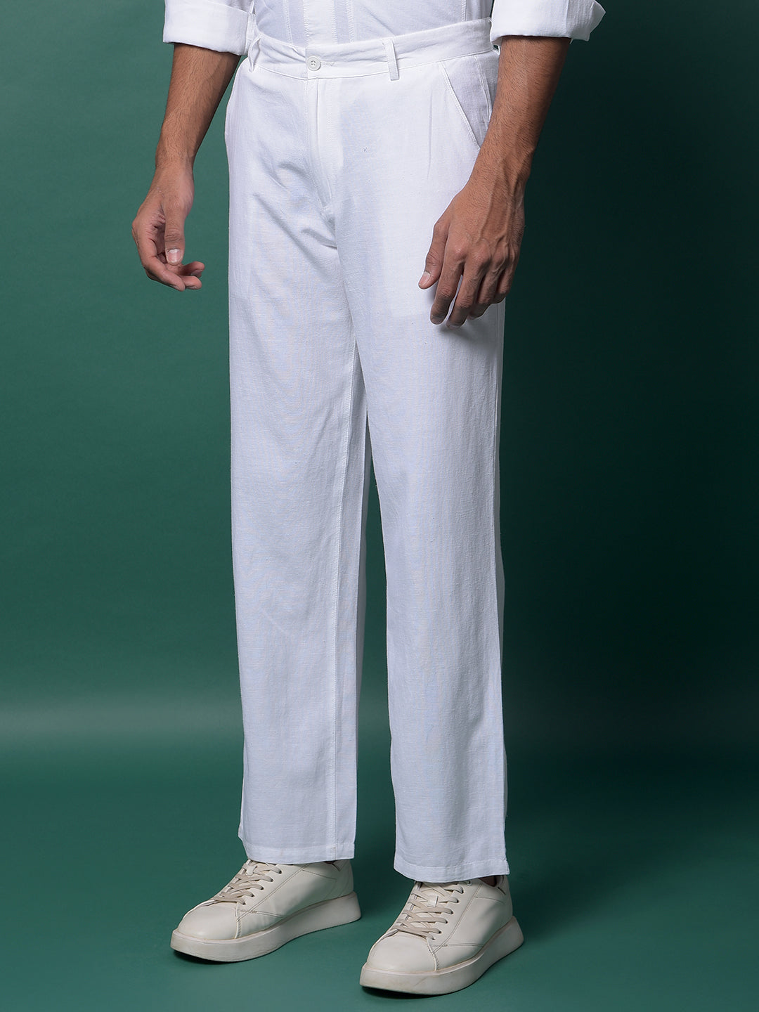White Linen Trousers