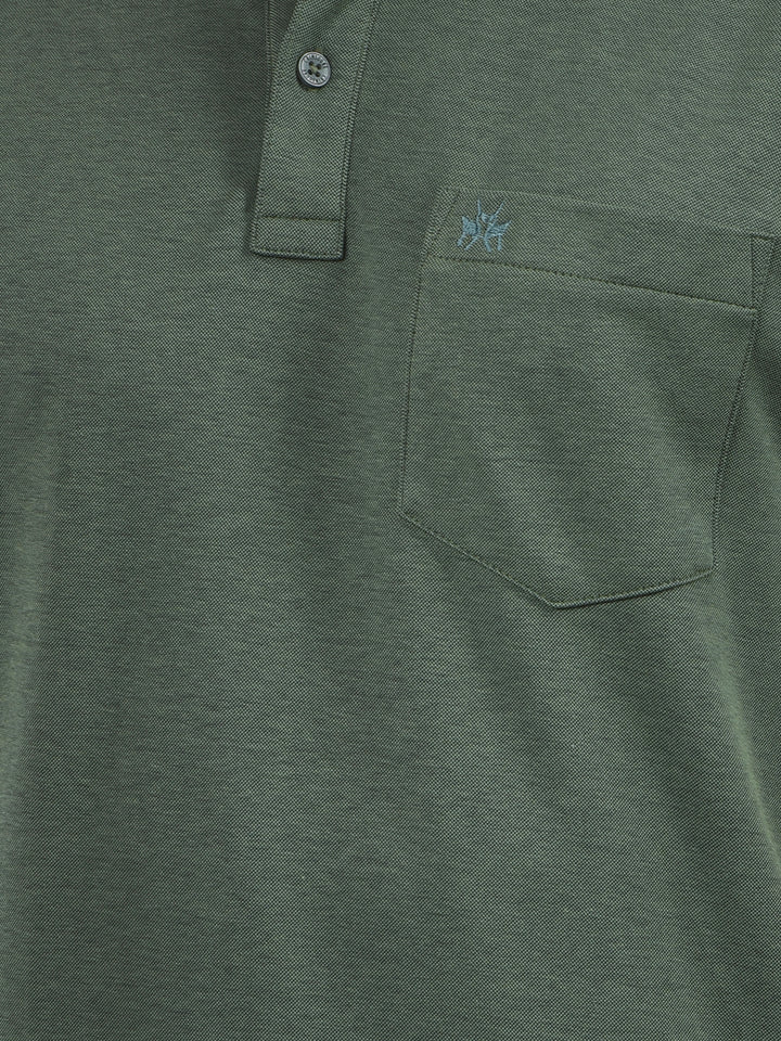 Green Polo Neck T-Shirt-Men T-Shirts-Crimsoune Club