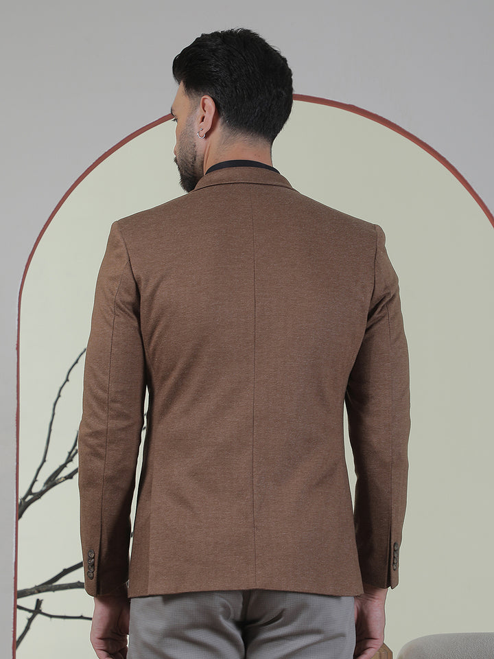 Brown Notch Lapel Blazer