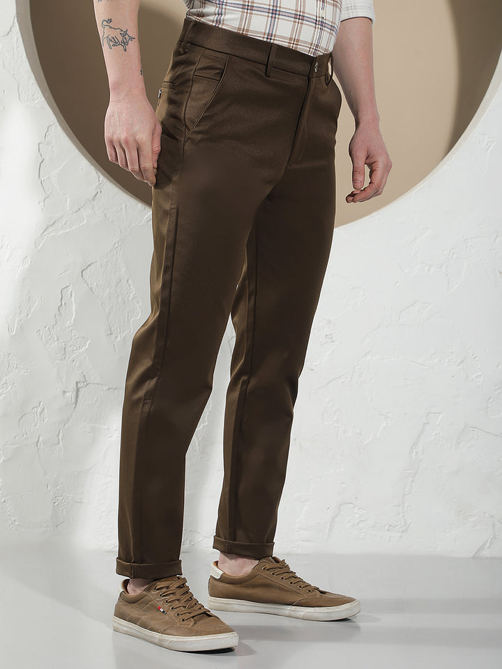 Refined Mocha Brown Trousers