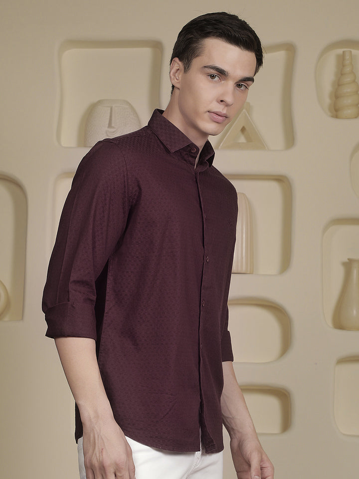 Structured Deep Wine Shirt