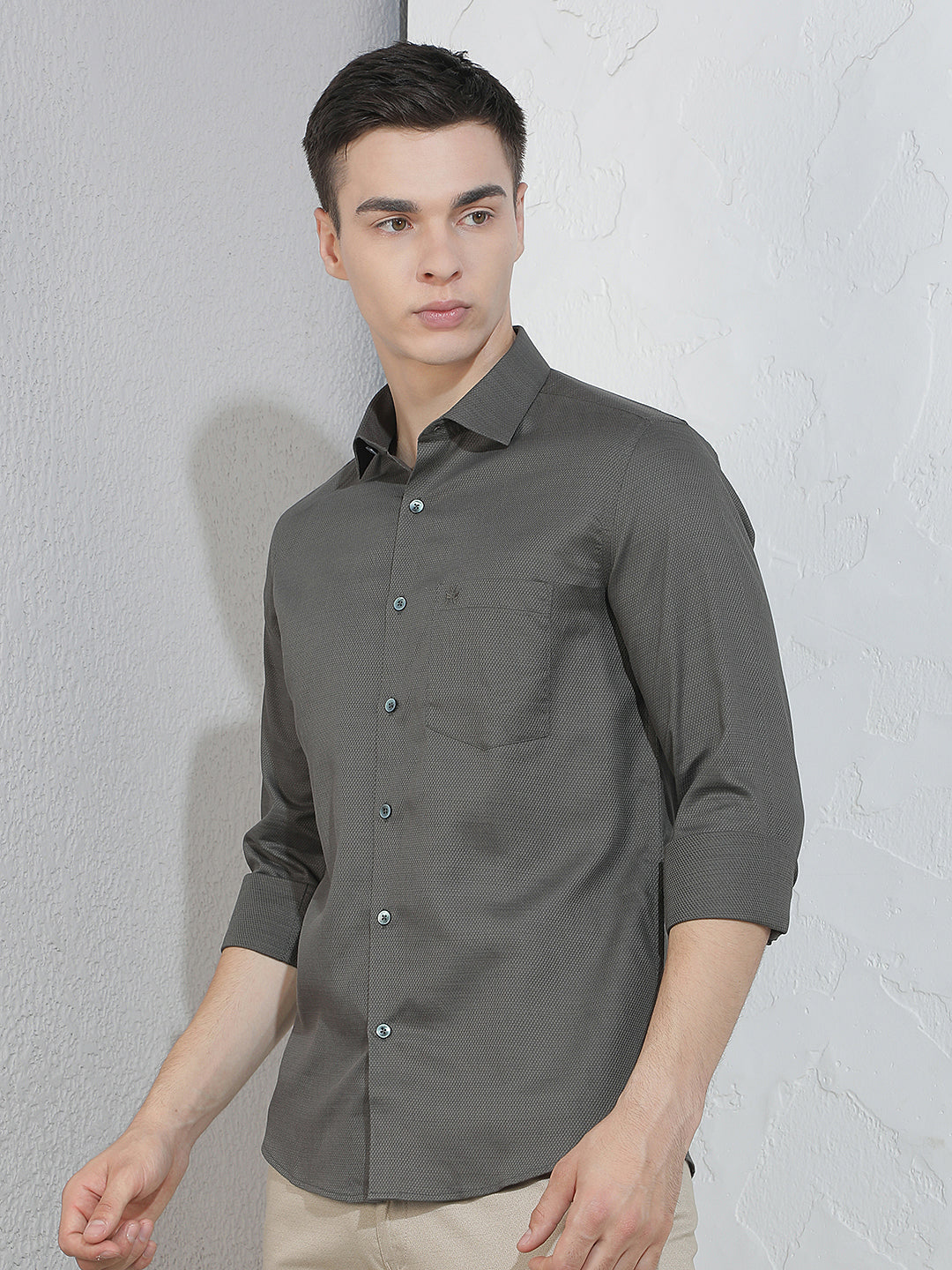 Contemporary Verdant Green Jacquard Shirt