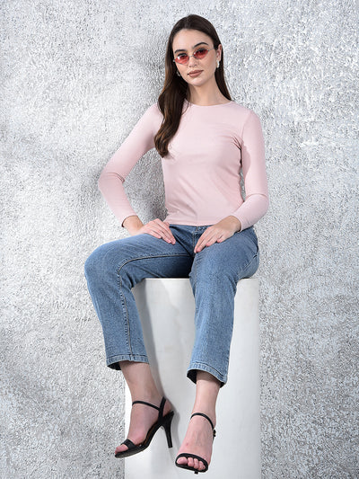Blush Pink Ribbed Tee