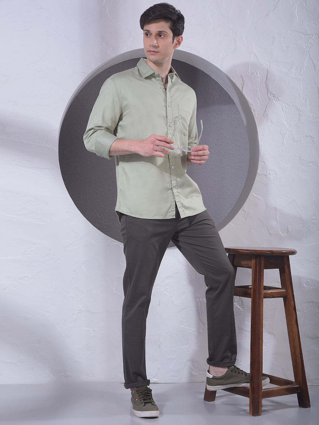 Everyday Green Casual Shirt