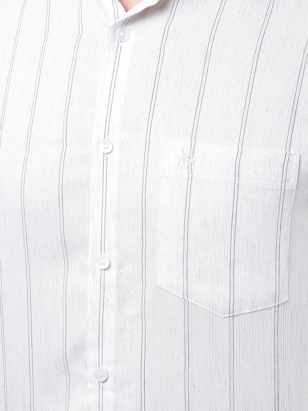 White Vertical Stripes Shirt