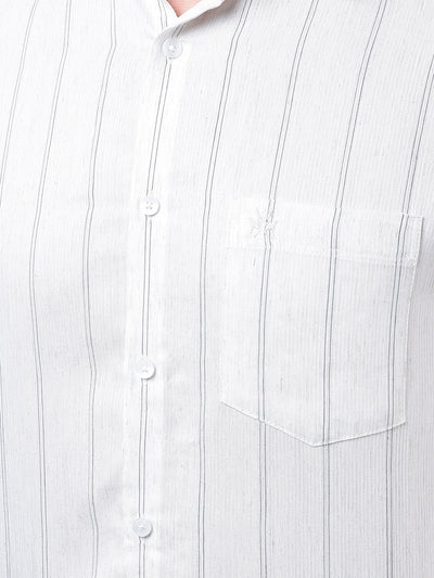 White Vertical Stripes Shirt