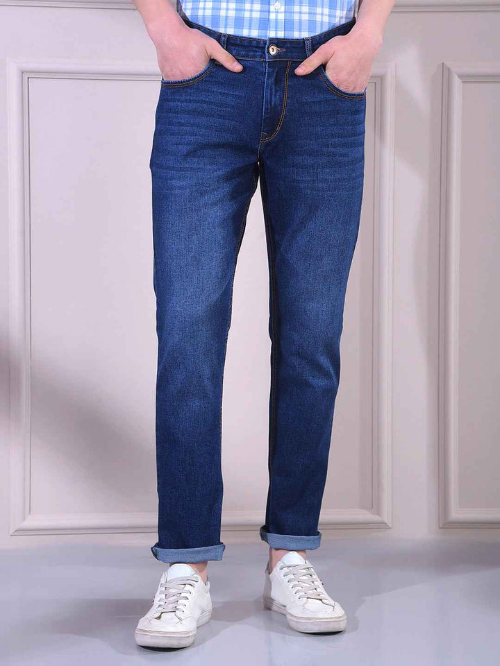 Sophisticated Navy Blue Subtle Jeans
