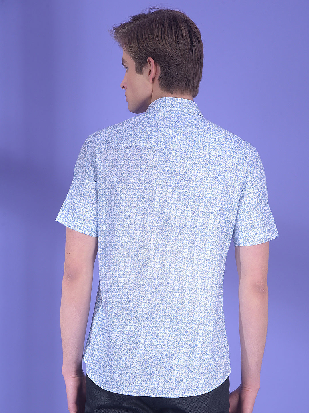 Pulse Sky Blue Printed Shirt