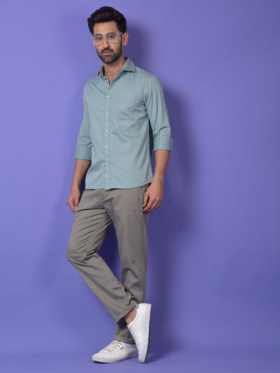 Olive Printed Trousers