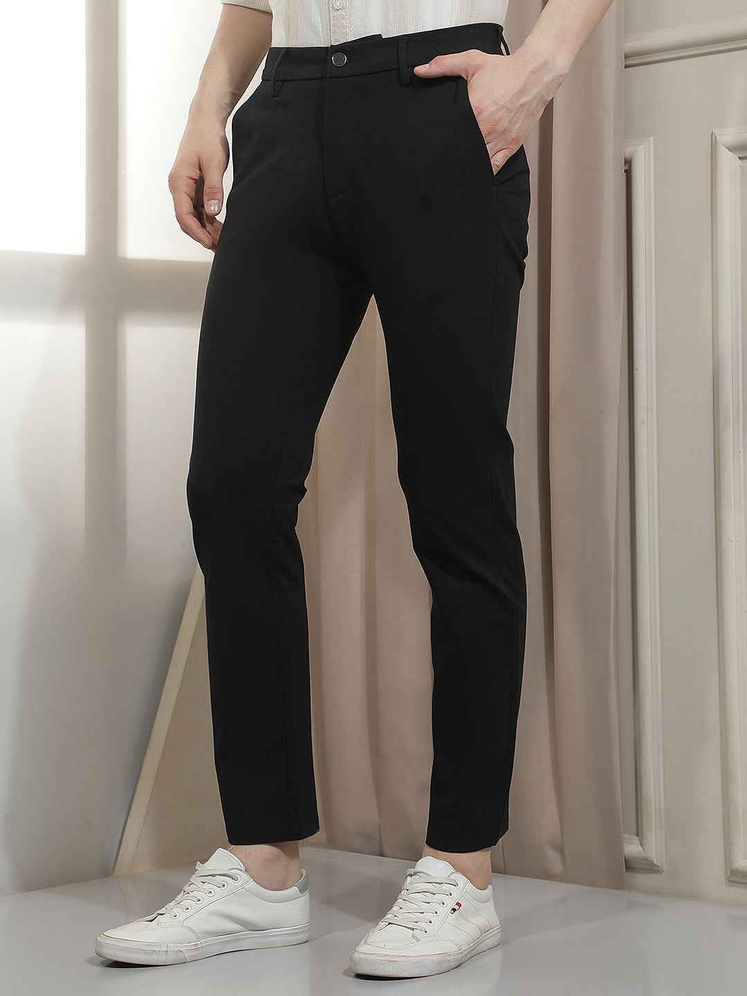 Navy Blue Knitted Trousers