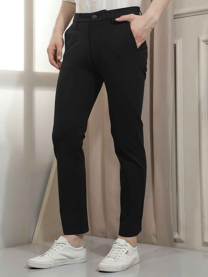 Navy Blue Knitted Trousers