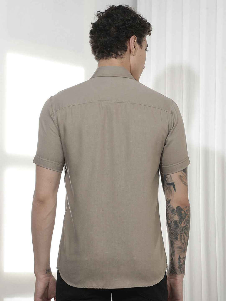 Modern Olive Casual Shirt