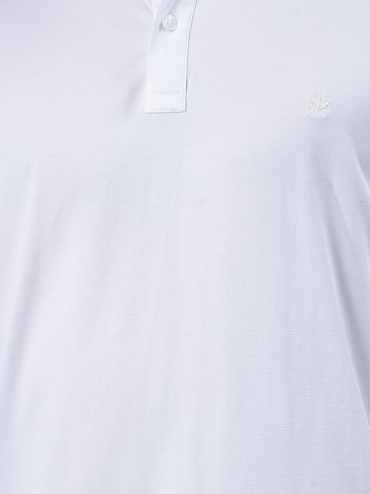 White Polo-Neck T-Shirt