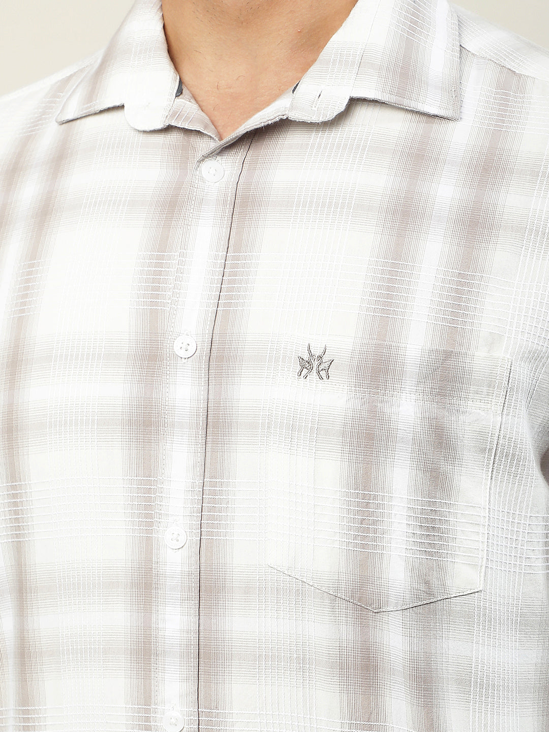 Purple Checked 100% Cotton Shirt