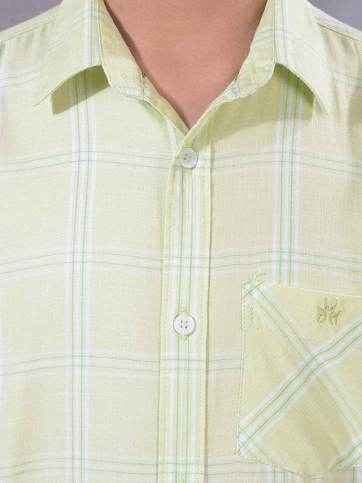 Green Checked 100% Cotton Shirt