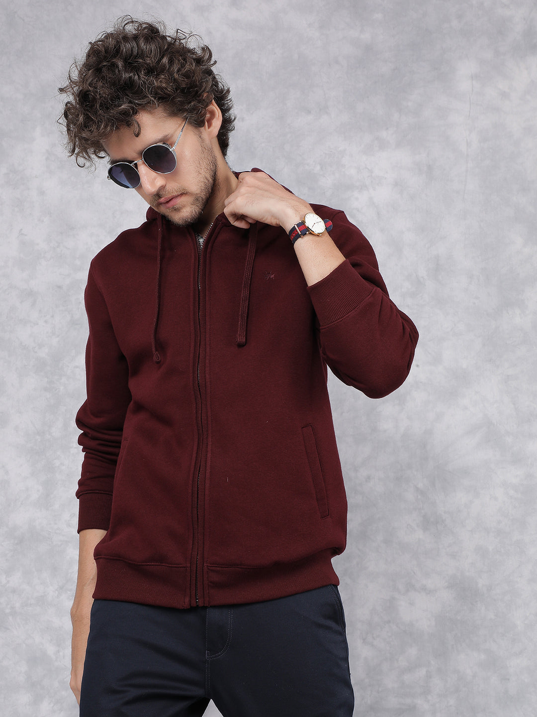 Merlot Zip-Up Hoodie