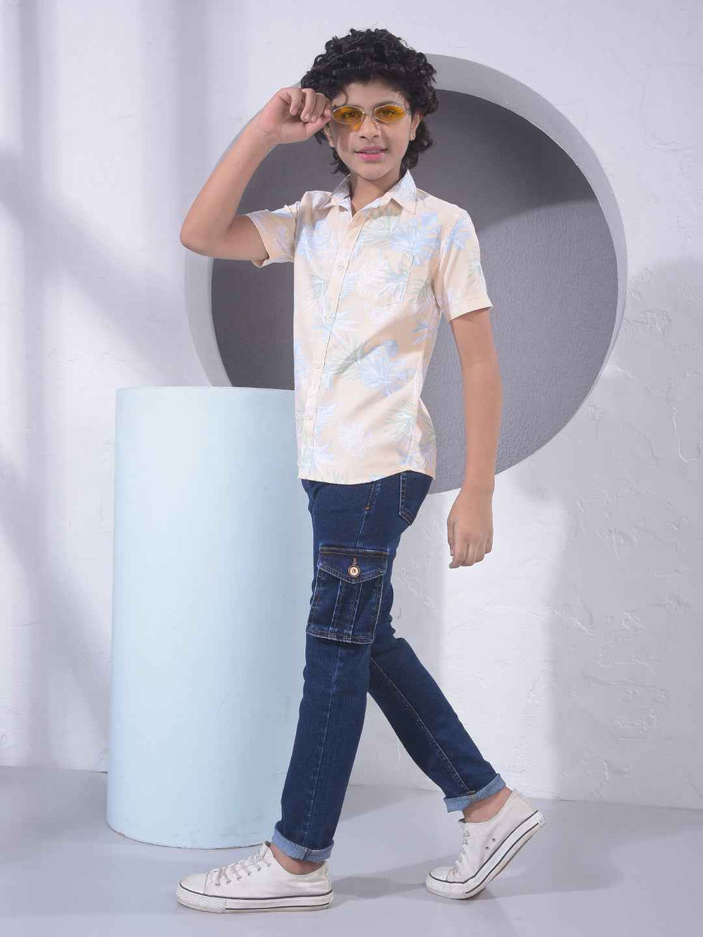 Indigo Blue Utility Cargo Jeans