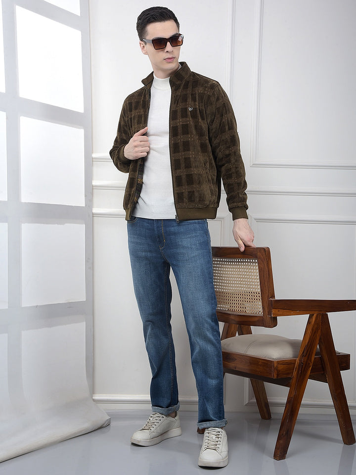 Green Jacquard Reversible Jacket