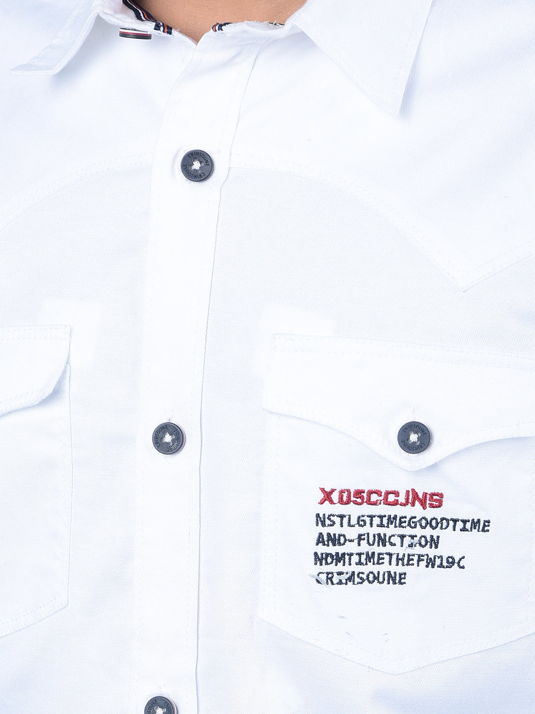 White Double-Pocket Shirt