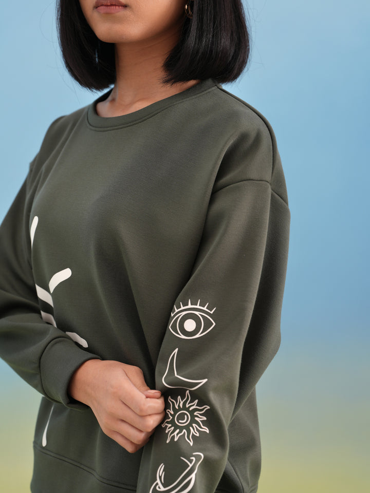 Celestial Graphic Sweatshirt