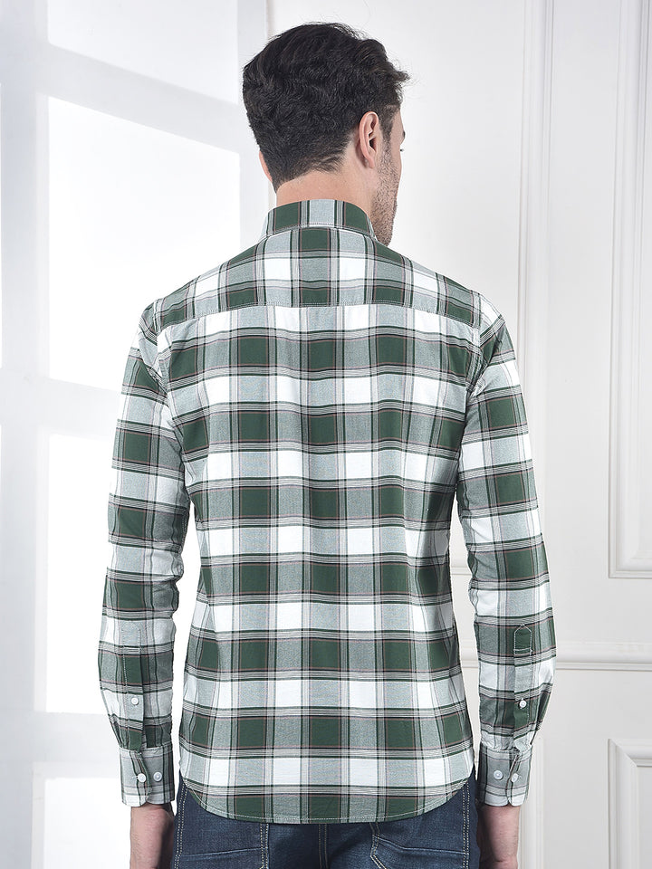 Green Checked 100% Cotton Shirt