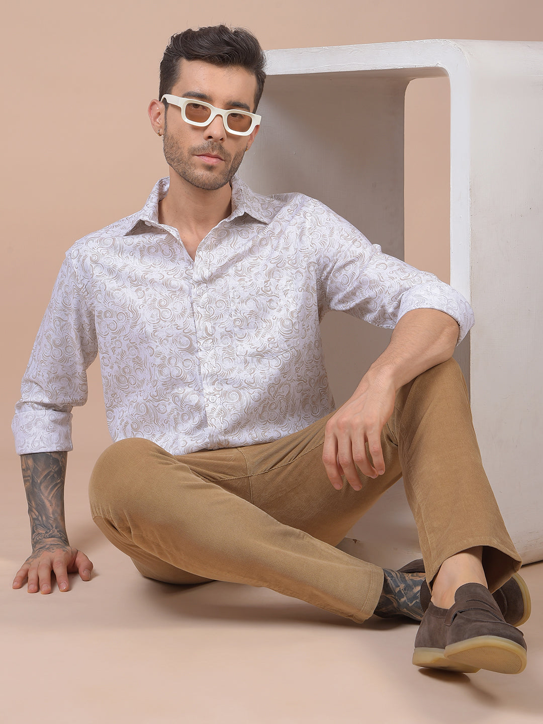Grey Printed Shirt