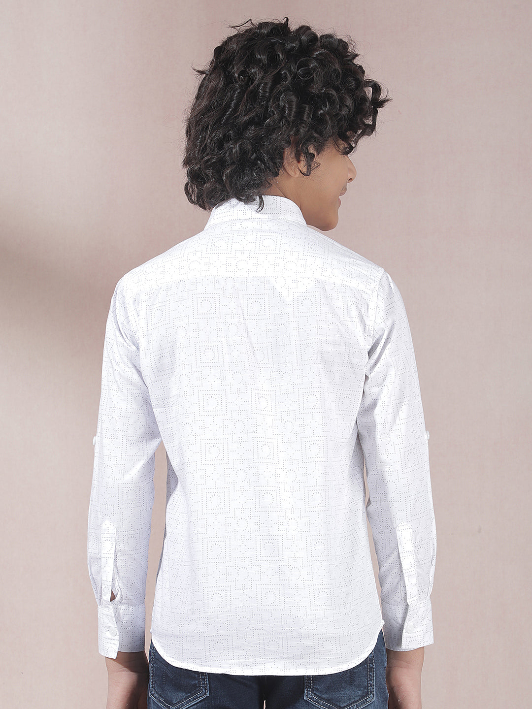 Radient White Printed Shirt