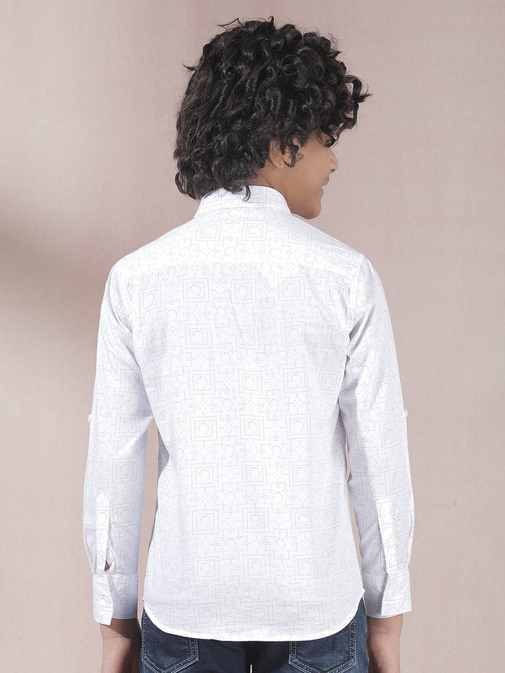 Radient White Printed Shirt