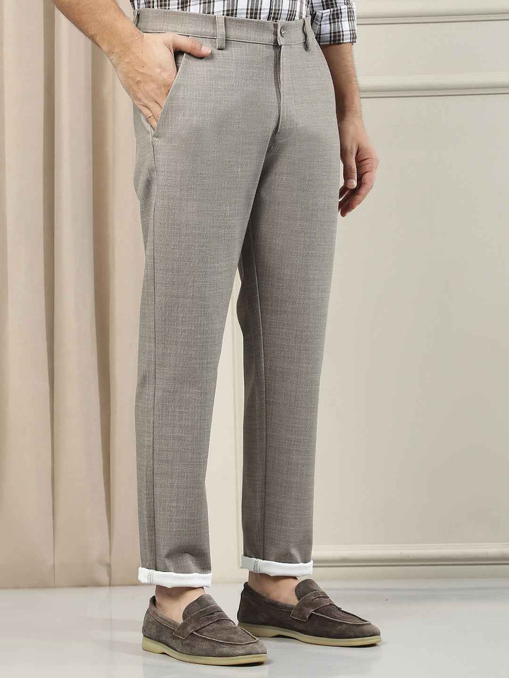 Khaki Everyday Wear Knitted Trousers