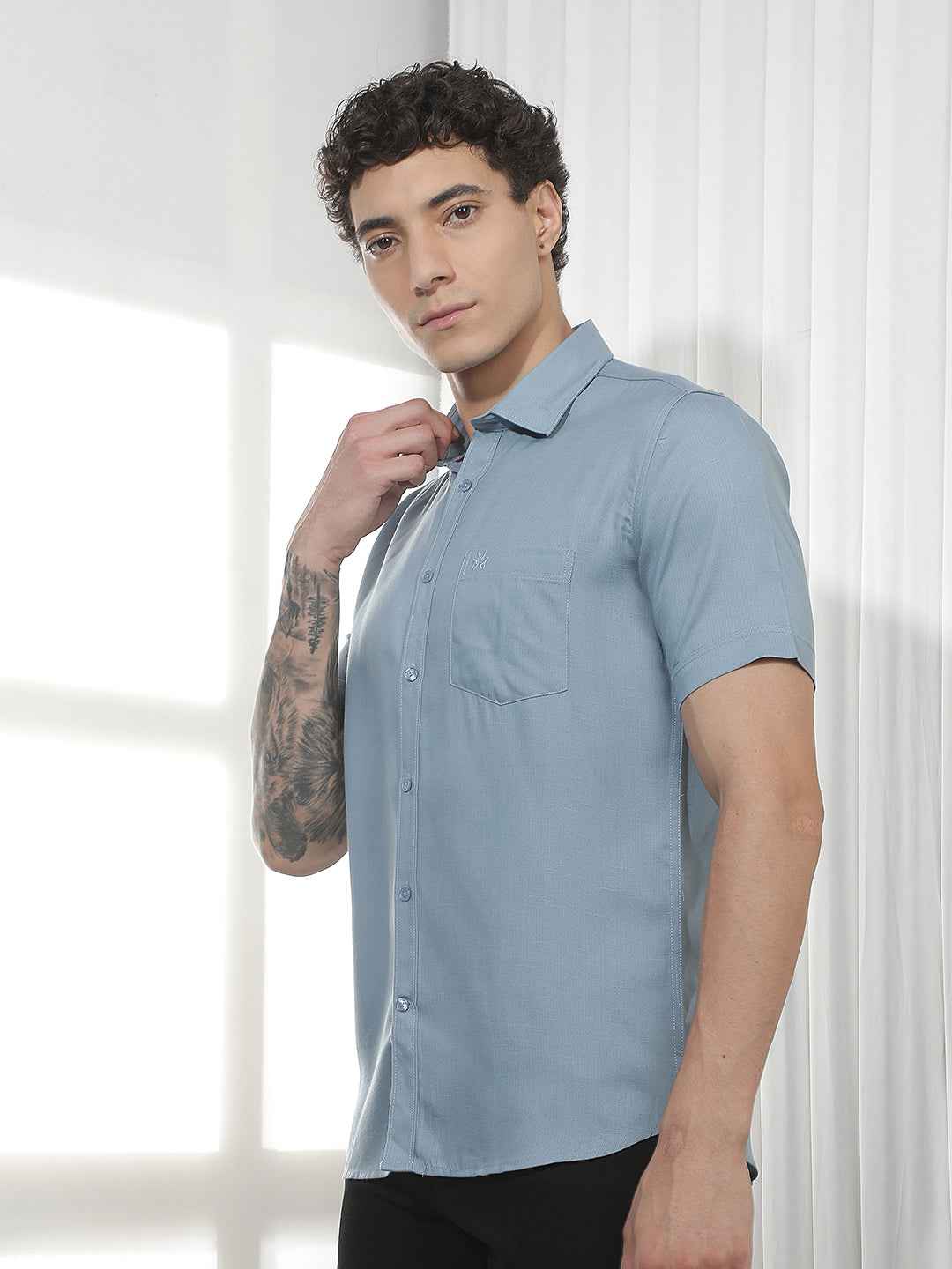 Classic Blue Casual Shirt