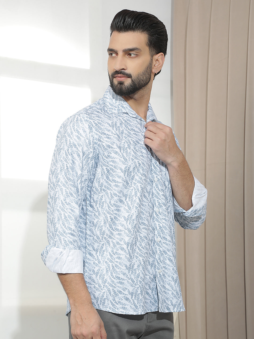 Blue Graphic Print Shirt