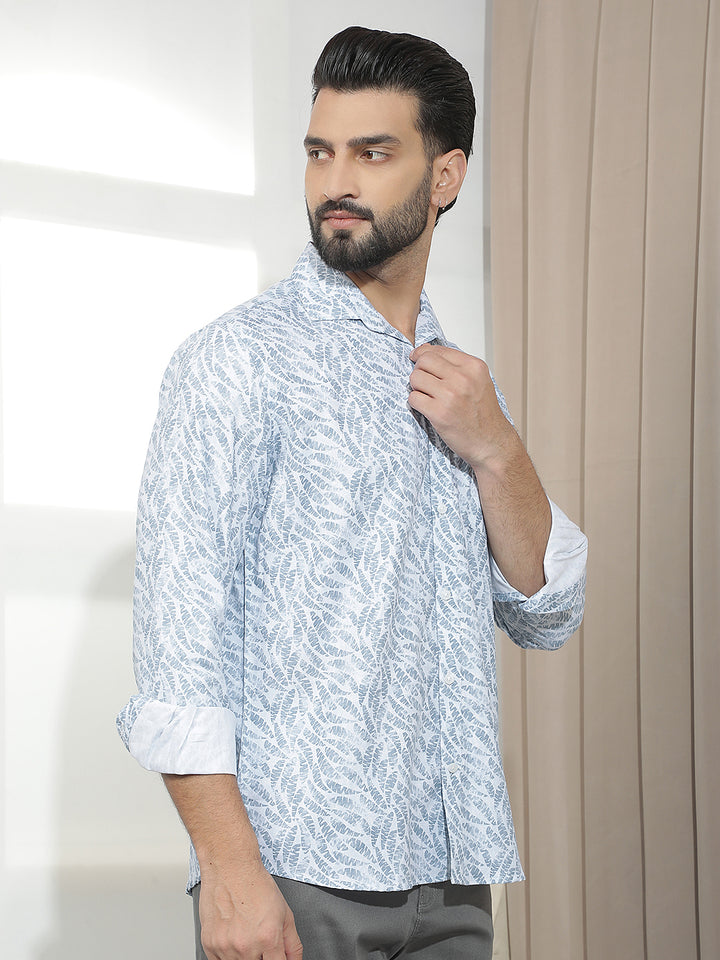 Blue Graphic Print Shirt