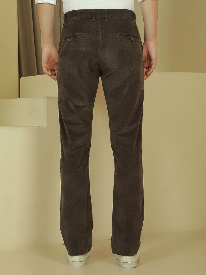 Olive Straight Corduroy Trousers