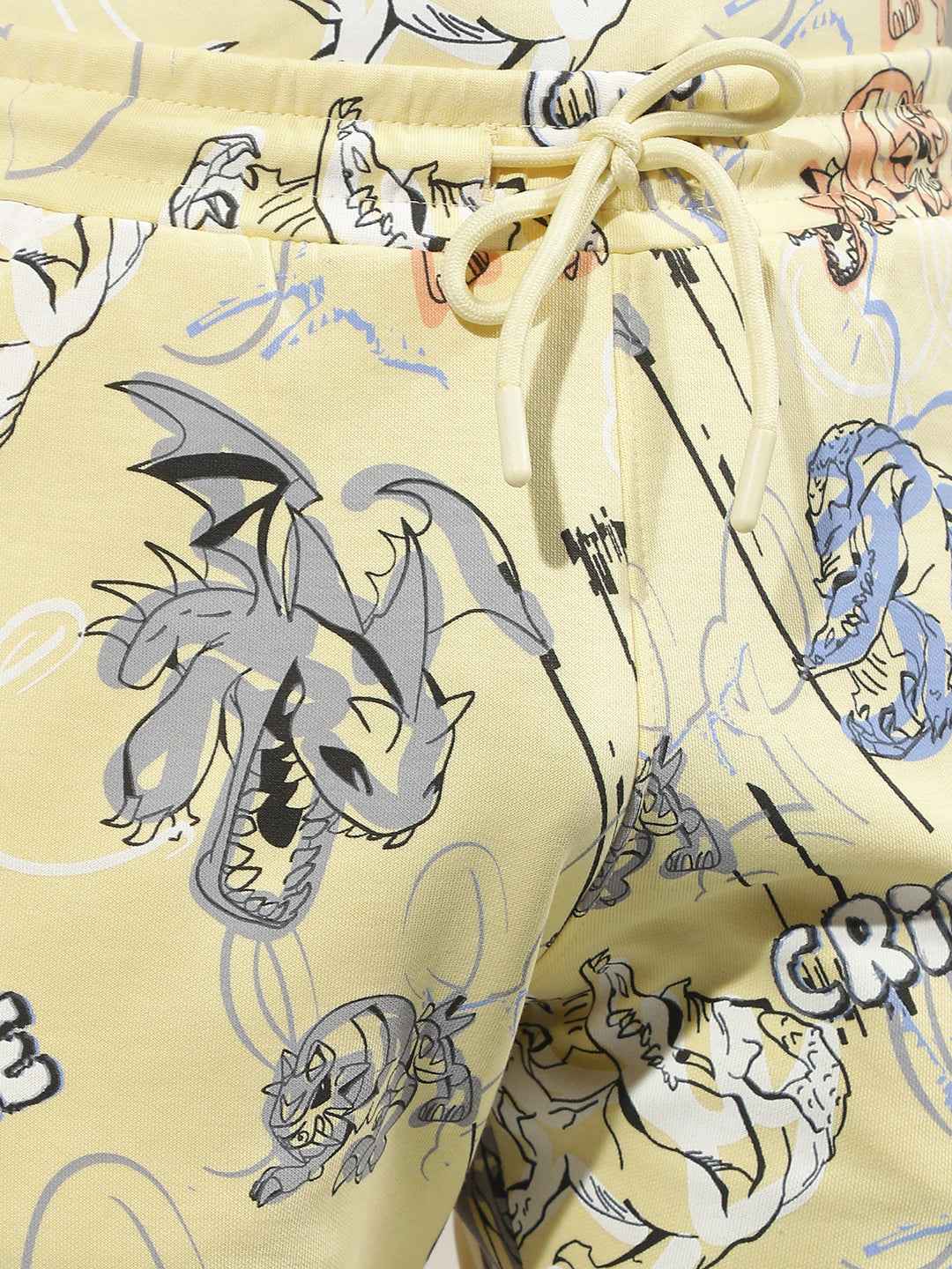 Playful Yellow Artistic Shorts