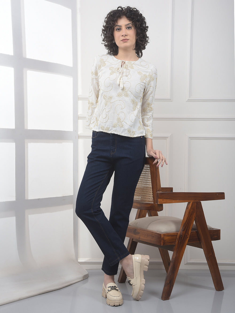 Deep Indigo Straight Jeans