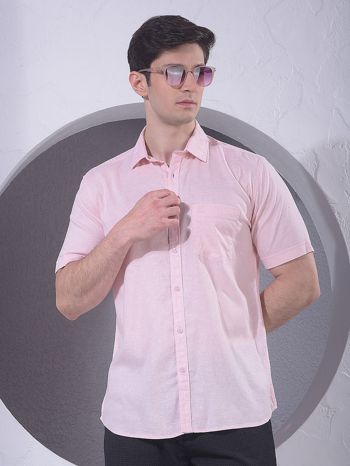 Soft Peach Linen Shirt