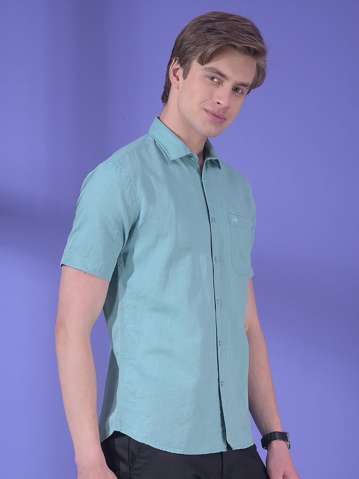 Eucalyptus Green Linen Shirt