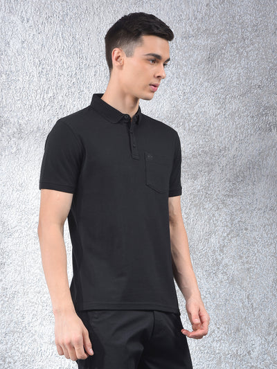 Black Polo Neck T-Shirt