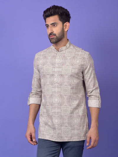 Olive Printed Kurta