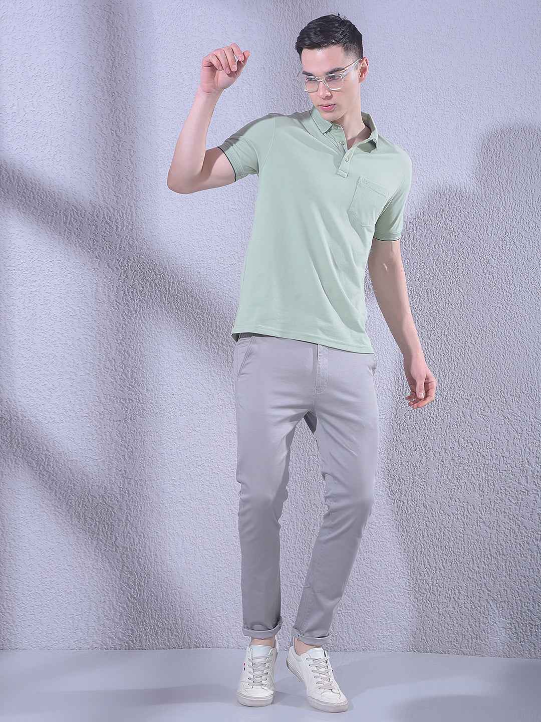 Green Polo Neck T-Shirt