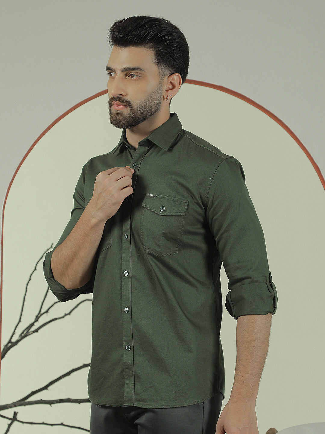 Green 100% Cotton Shirt