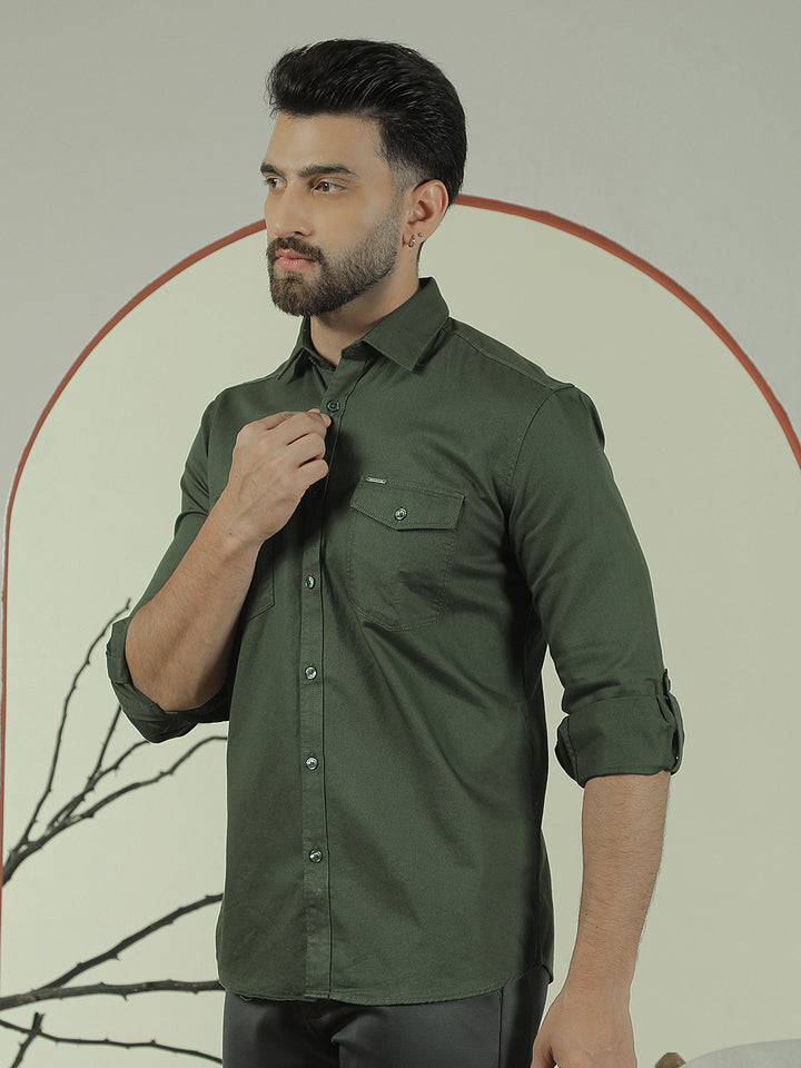 Green 100% Cotton Shirt
