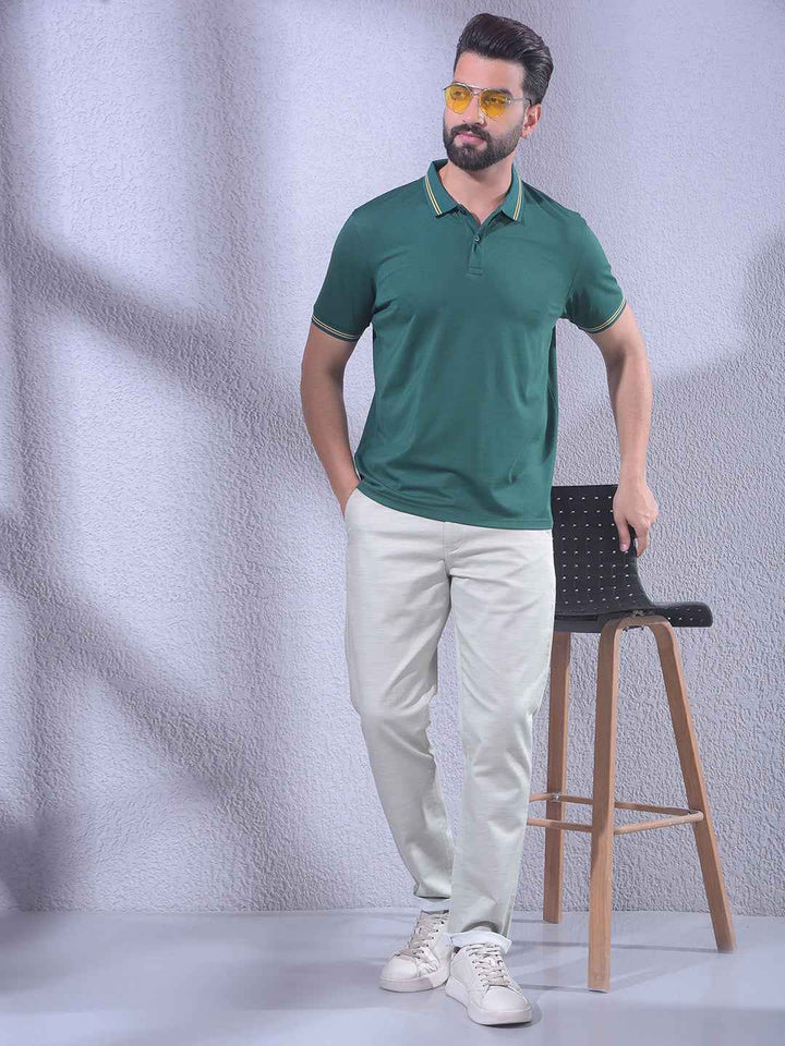 Green Polo Neck T-Shirt