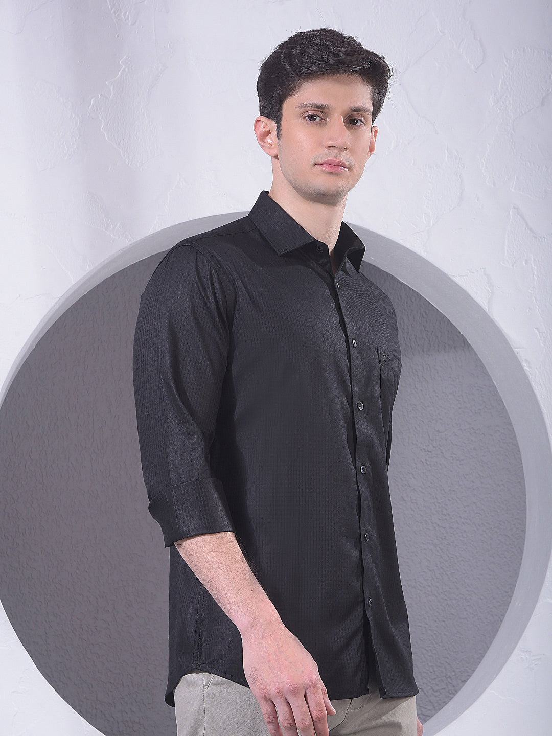 Sleek Black Casual Shirt