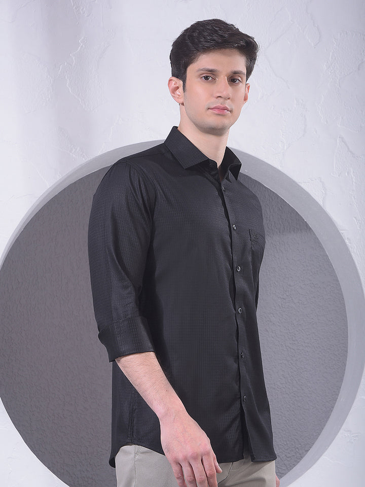 Sleek Black Casual Shirt