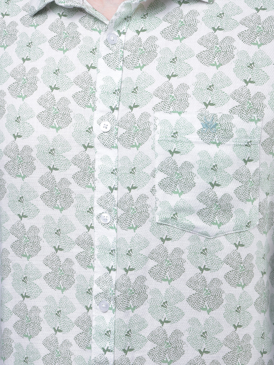 Green Floral Print Shirt
