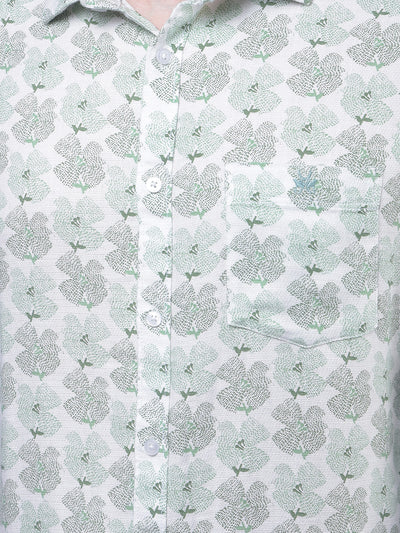 Green Floral Print Shirt
