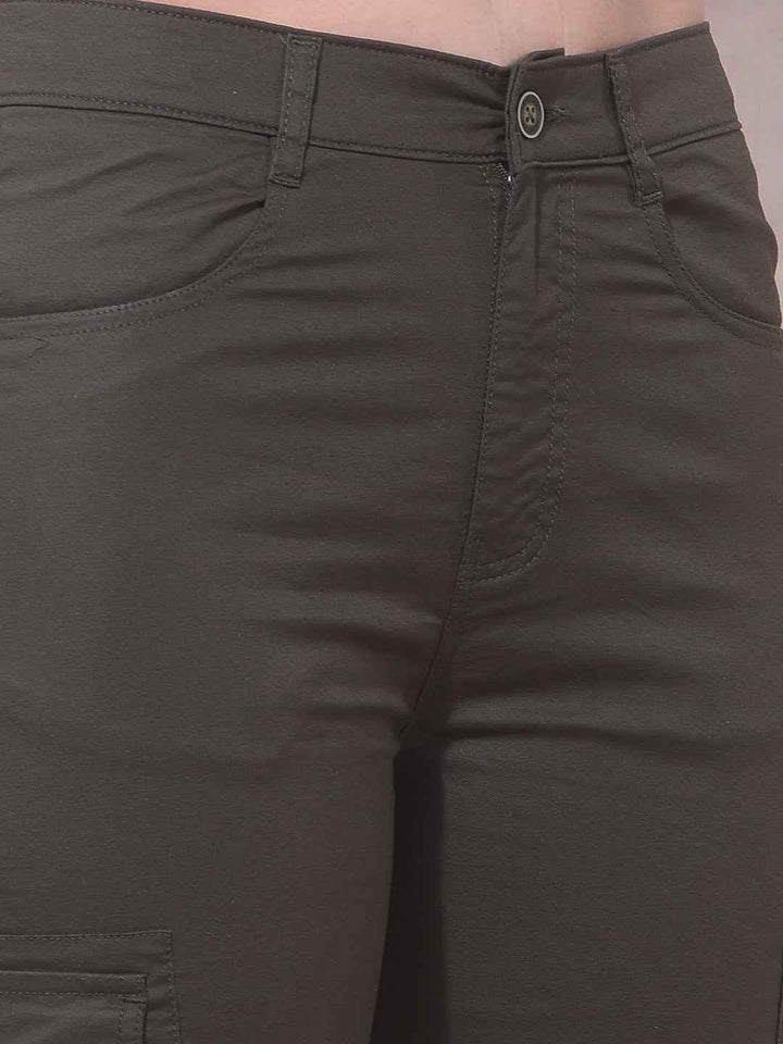 Olive Utility Pocket Cargo Trousers