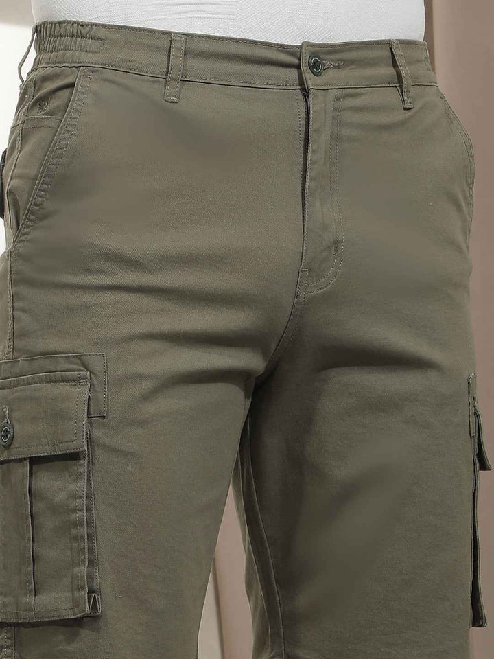 Rugged Olive Utility Cargo Shorts
