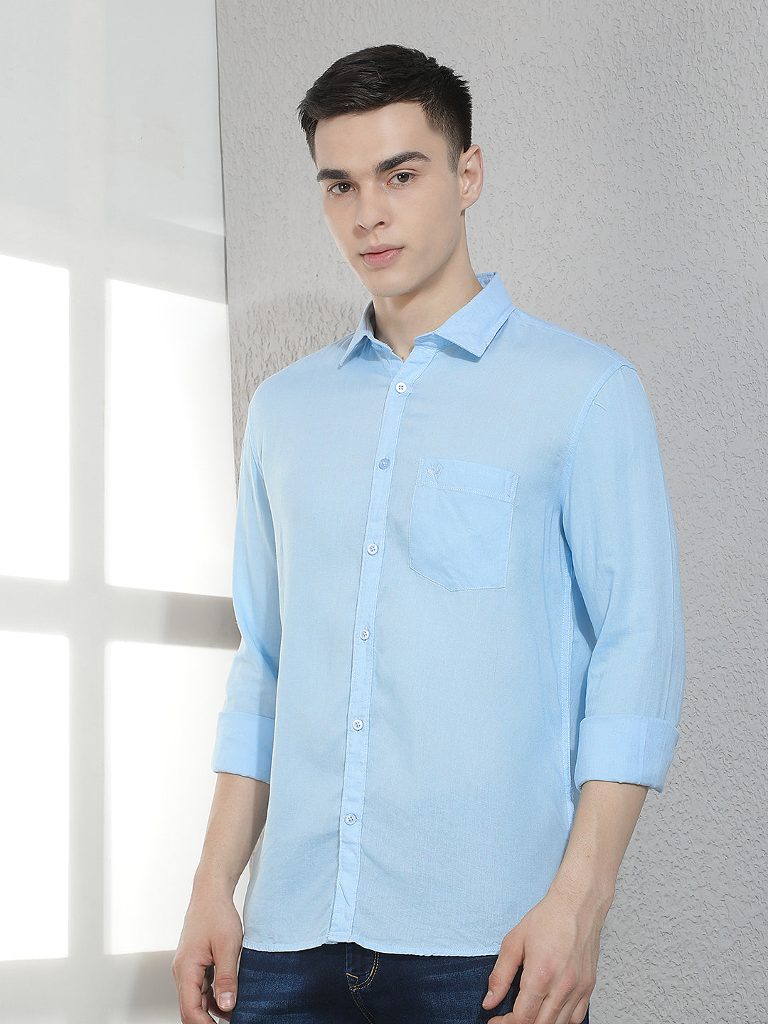 Sky Blue Linen Shirt